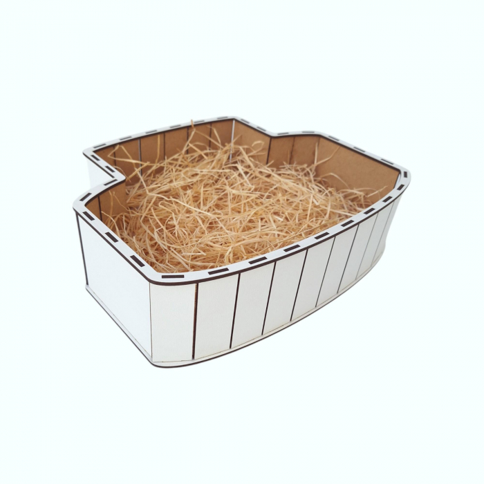 Cutie cadou din lemn, model tort, 32x26x9cm [9]