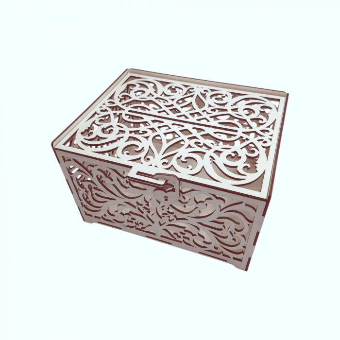 Cutie dar nunta din lemn - 30x24x18cm [2]