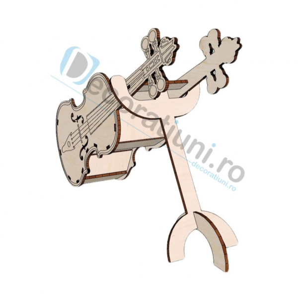 Cutie decorativa din lemn - model Violin [3]