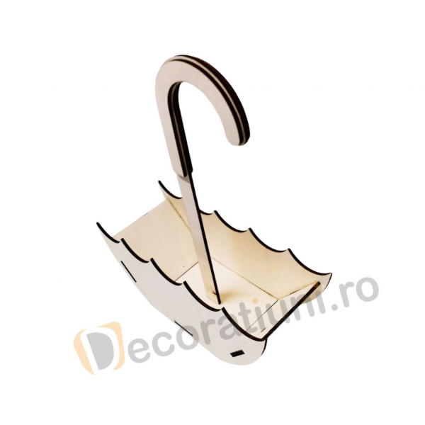 Cutie decorativa din lemn sub forma de cos - model Umbrella [3]