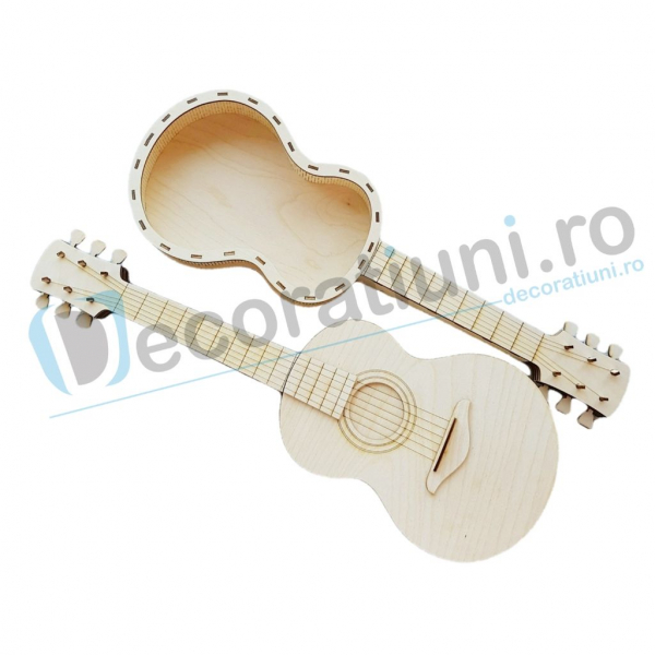 Cutie ornament din lemn - model Guitar [2]
