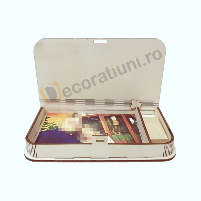 Cutie pentru fotografii si stick usb din lemn [2]