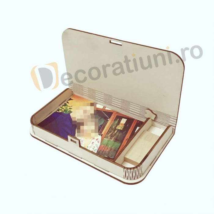 Cutie pentru fotografii si stick usb din lemn [9]