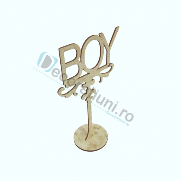 Decoratiune din lemn pentru botez - model BOY [2]