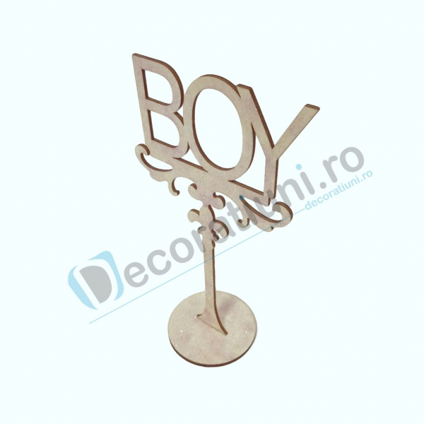 Decoratiune din lemn pentru botez - model BOY [3]
