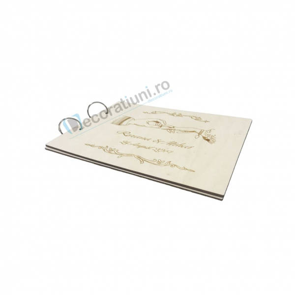 Guestbook din lemn personalizat, guestbook nunta - model maini [4]