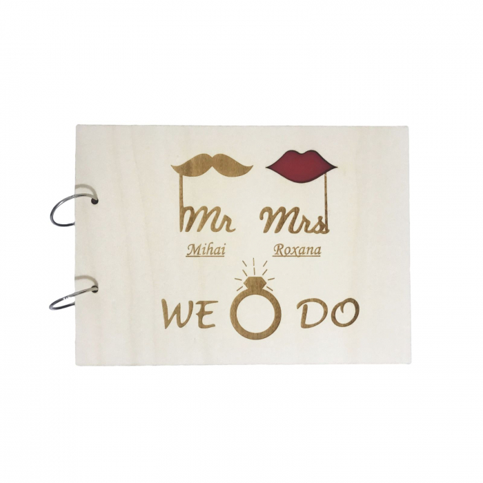 Guestbook din lemn personalizat, guestbook nunta - model we do [2]