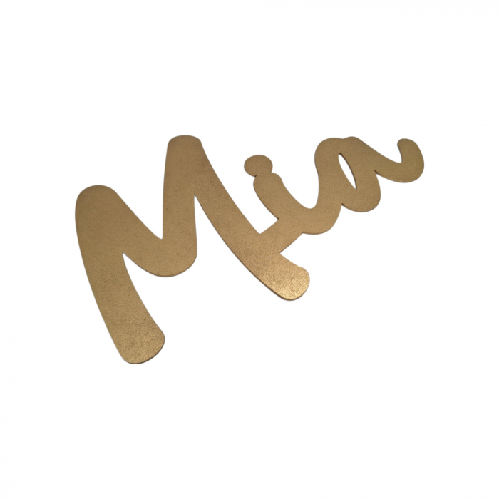 Nume personalizat din lemn, auriu - lungime 90cm [6]