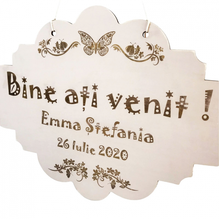 Panou intampinare pentru botez - model bine ati venit [4]