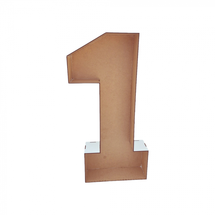 Sablon cifra 1 din lemn pentru baloane - 60cm [3]
