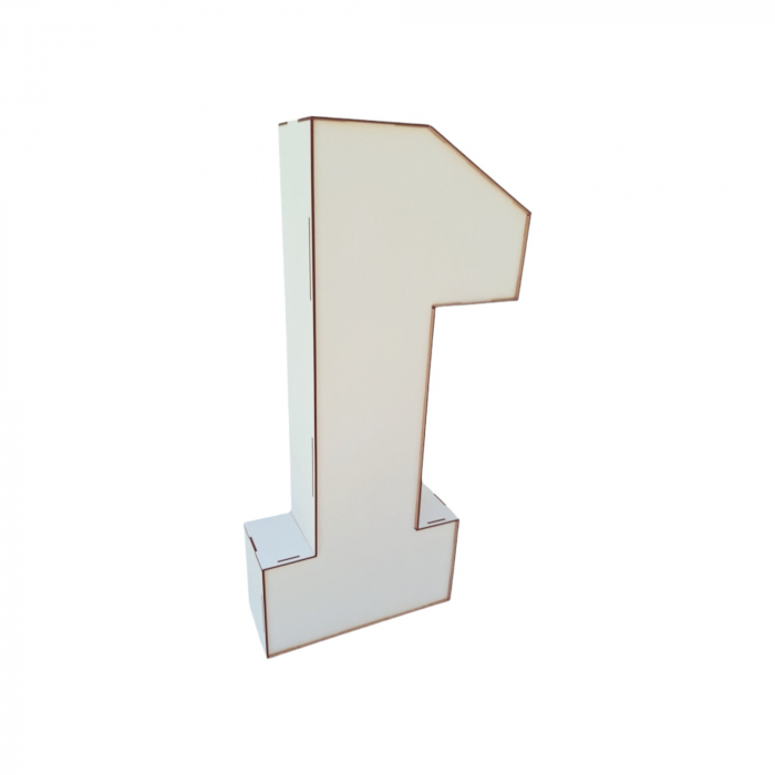 Sablon cifra 1 din lemn pentru baloane - 60cm [6]
