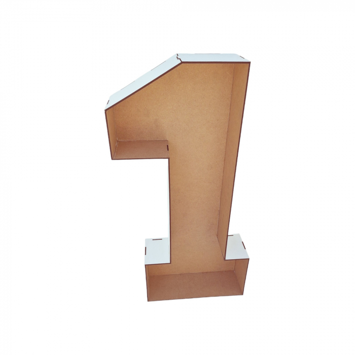 Sablon cifra 1 din lemn pentru baloane - 60cm [7]