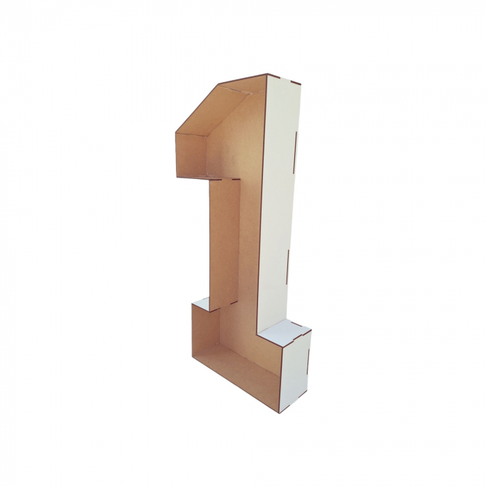Sablon cifra 1 din lemn pentru baloane - 60cm [5]