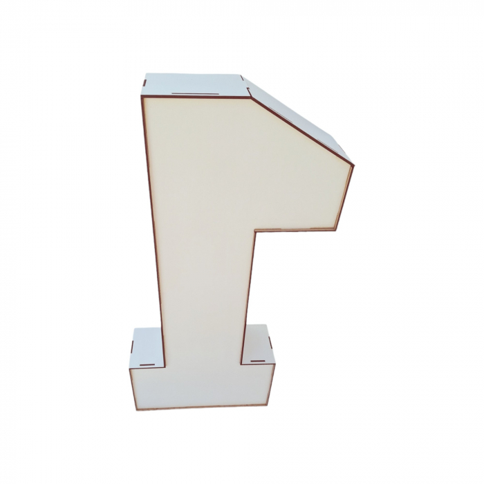 Sablon cifra 1 din lemn pentru baloane - 60cm [10]