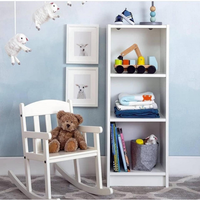 Scaun balansoar pentru copii, lemn masiv, 37x69x57cm [4]