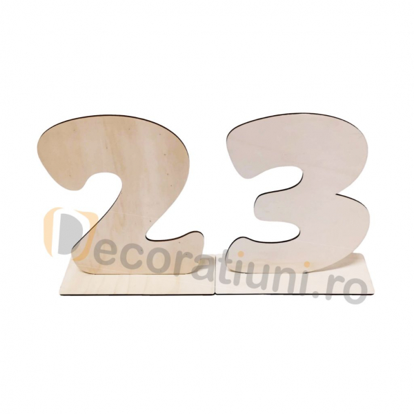 Set 2 cifre din lemn cu suport - 30cm inaltime [2]