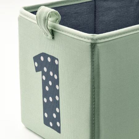 Set 3 cutii depozitare verde albastru bej 17x27x17 cm [3]