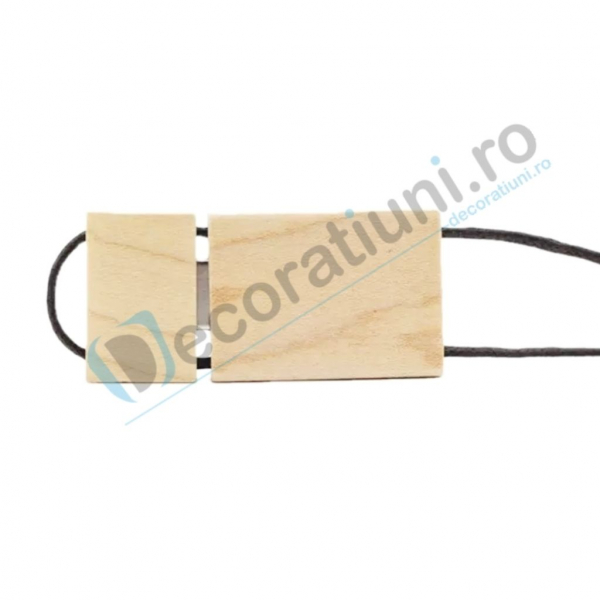 Stick usb cu snur si cutie personalizata - lemn artar [3]