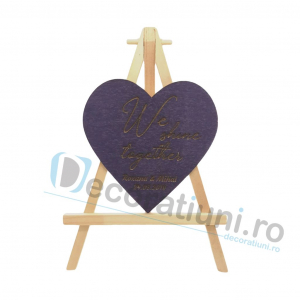 Marturie din lemn cu magnet pentru nunta - model SweetHeart [2]