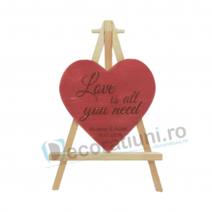 Marturie din lemn cu magnet pentru nunta - model SweetHeart [3]