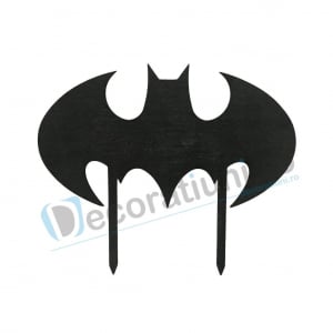 Cake toppers copii - Cake topper pentru copii din lemn - model liliac Batman