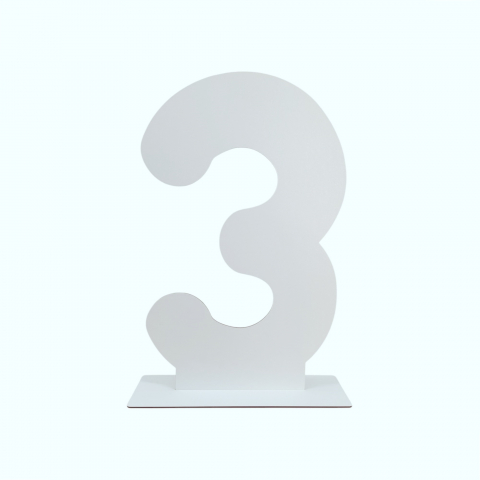 Decoratiuni aniversare copii - Cifra decorativa din lemn cu suport - 50cm inaltime