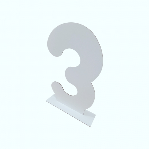 Cifra decorativa din lemn cu suport - 50cm inaltime [3]