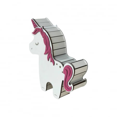 Cutie cadou din lemn, model unicorn, 30x31x9cm [2]