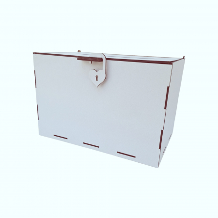 Cutie dar miri din lemn, cutie dar botez, alb, lemn, 30x20x20cm [3]
