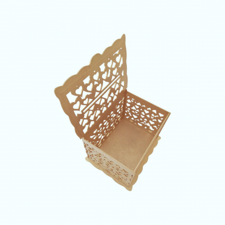 Cutie de bani pentru cununia civila din HDF, auriu, 30x24x22.5CM [8]