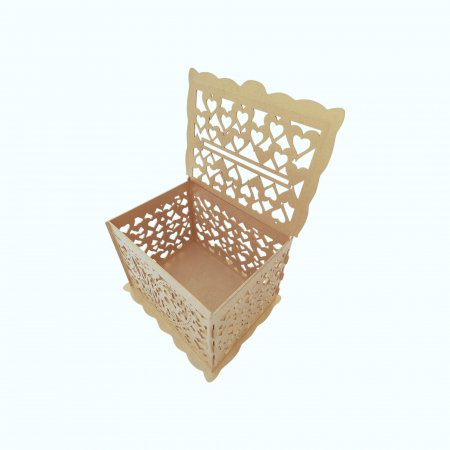 Cutie de bani pentru cununia civila din HDF, auriu, 30x24x22.5CM [4]