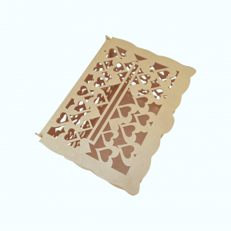 Cutie de bani pentru cununia civila din HDF, auriu, 30x24x22.5CM [5]