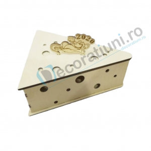 Cutii decorative diverse - Cutie din lemn - model Cheese