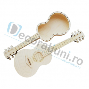 Cutii decorative diverse - Cutie ornament din lemn - model Guitar