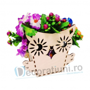 Cutie ornament din lemn - model Owl [1]