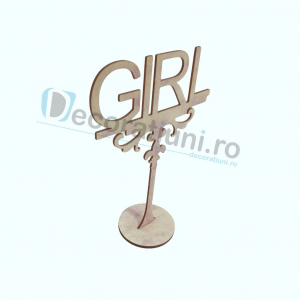 Decoratiune din lemn pentru botez - model GIRL [2]