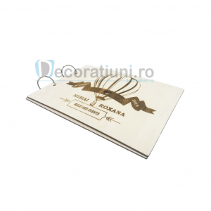 Guestbook din lemn personalizat, guestbook nunta - model balon [3]