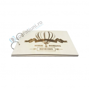 Guestbook din lemn personalizat, guestbook nunta - model balon [1]