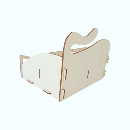 Organizator birou din lemn, model pisica, 20x15x15cm [9]