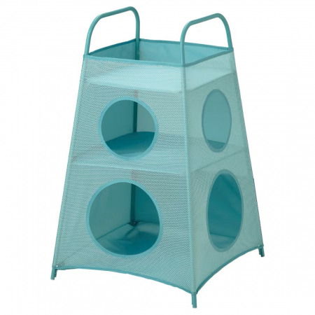 Decoratiuni camera copii - Organizator pentru jucarii turcuaz - L52 x l52 x H82