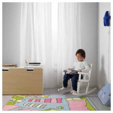Scaun balansoar pentru copii, lemn masiv, 37x69x57cm [7]