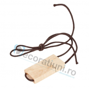 Stick usb cu snur si cutie personalizata - lemn artar [1]