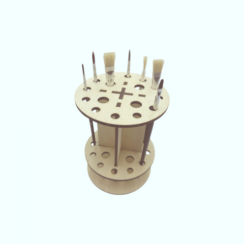 Decoratiuni copii - Suport din lemn pentru pensule - model Brush Holder