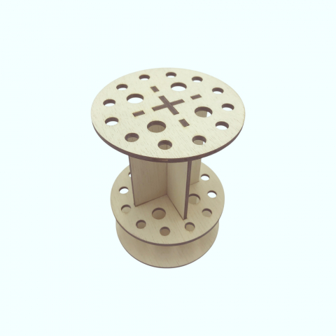 Suport din lemn pentru pensule - model Brush Holder [1]