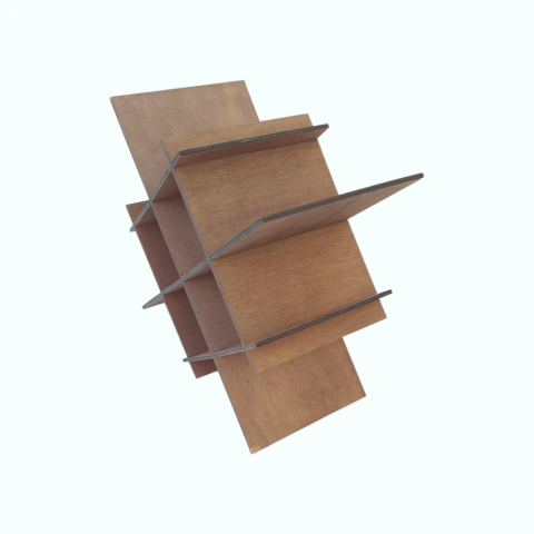 Suport sticle vin din lemn, maro, 6 sticle [6]