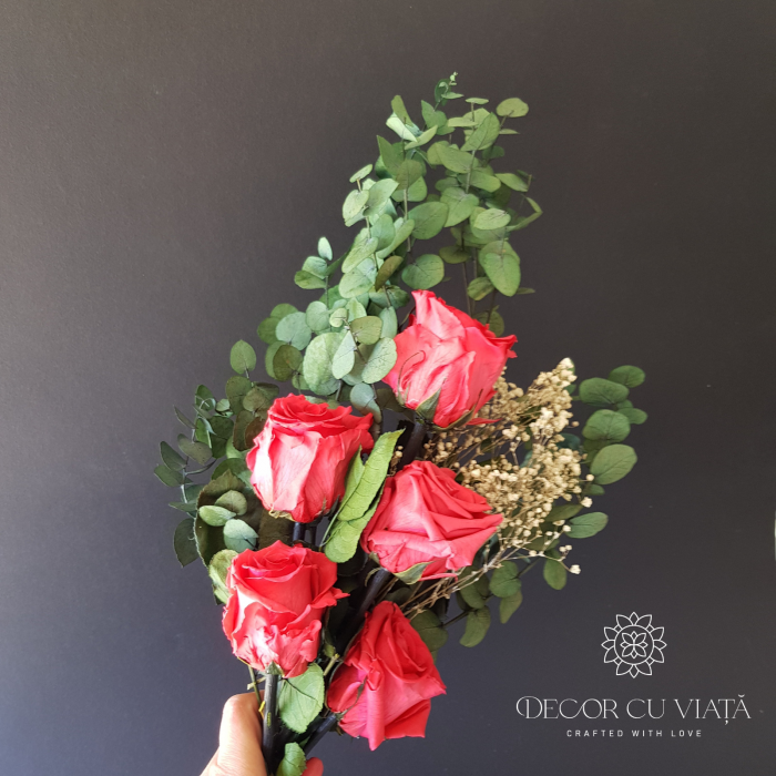 Buchet trandafiri criogenati dark pink [1]