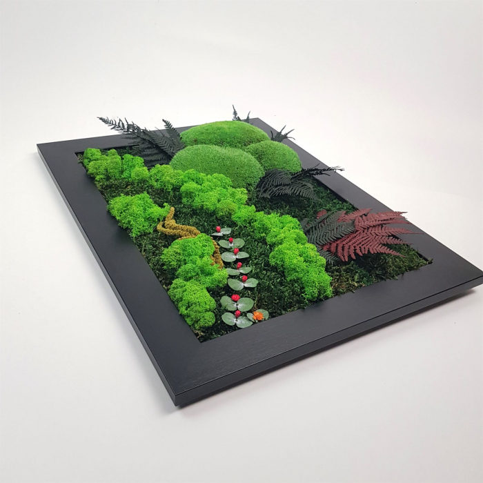 Tablou decorativ Forest din licheni si muschi stabilizati, 42 x 30 cm [2]