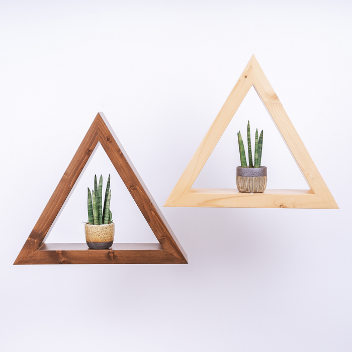 Set rafturi triunghiulare pentru perete, lemn masiv [5]