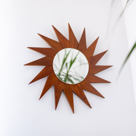 Oglindă decorativă "Raza Soarelui" cu ramă din lemn masiv [4]