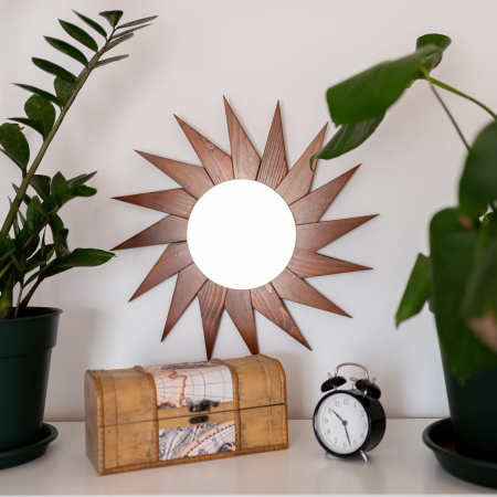 Oglindă decorativă "Raza Soarelui" cu ramă din lemn masiv [3]